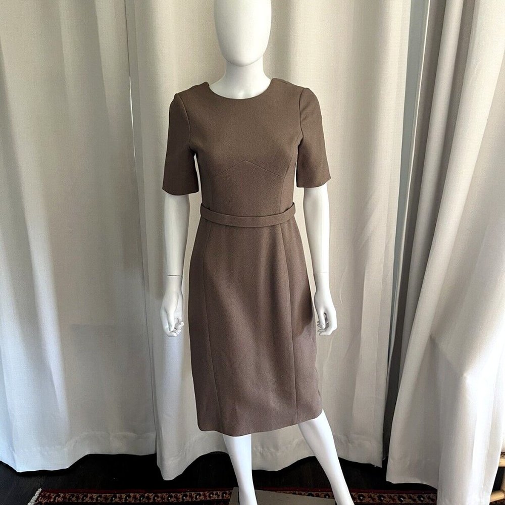 Jason Wu Beige Structured Sheath Short Sleeve Dre… - image 4